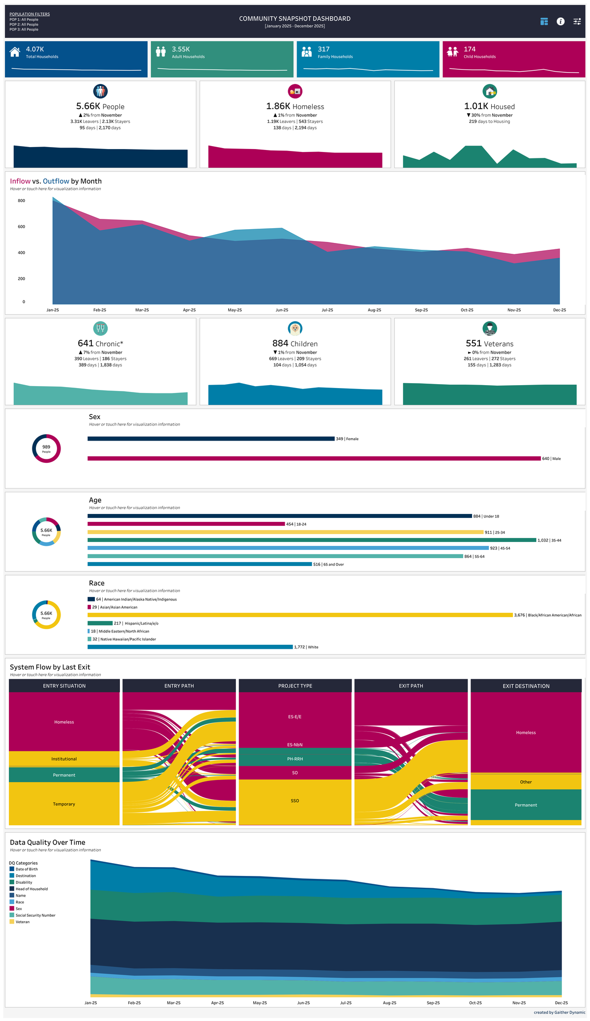 Community Snapshot dashboard preview