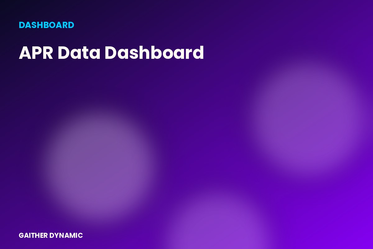 APR Data Dashboard