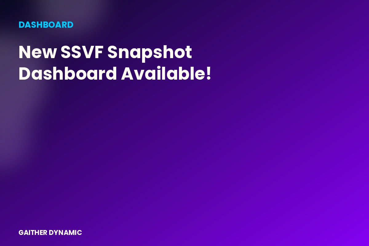 New SSVF Snapshot Dashboard Available!