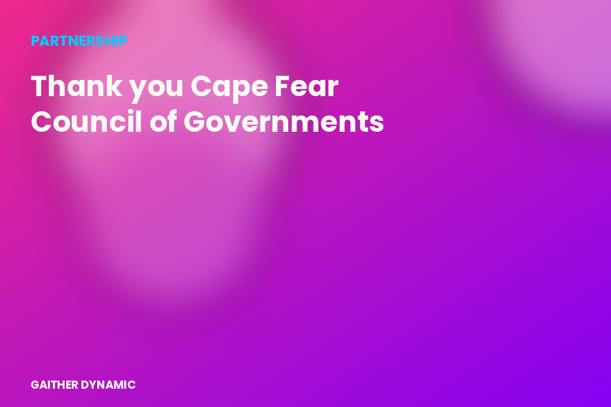 Thank you Cape Fear Council of Governments